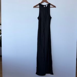 & Other Stories Black Sleeveless Silky Maxi Dress